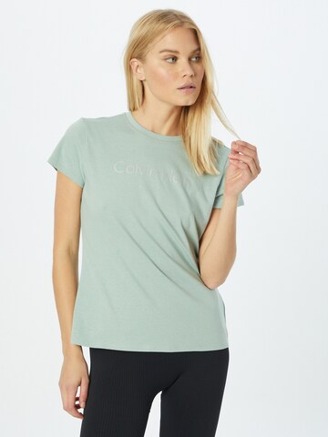 Calvin Klein Sport - Camiseta funcional en verde: frente