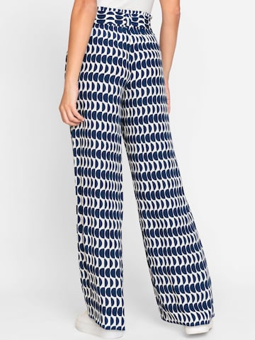 Wide Leg Pantalon Olsen en bleu