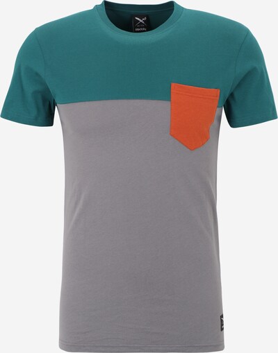 Iriedaily T-Shirt en moutarde / gris / vert, Vue avec produit