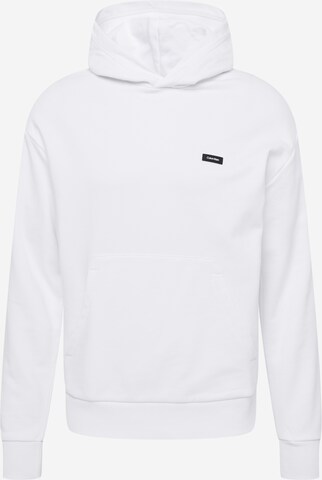 Sweat-shirt Calvin Klein en blanc : devant