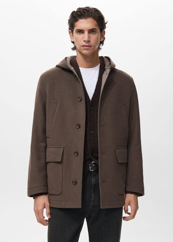 MANGO MAN Between-Seasons Coat 'Sancho' in Brown: front