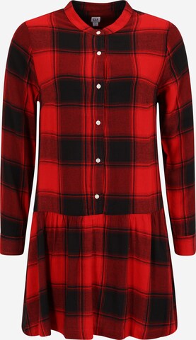 Robe-chemise Gap Petite en rouge : devant