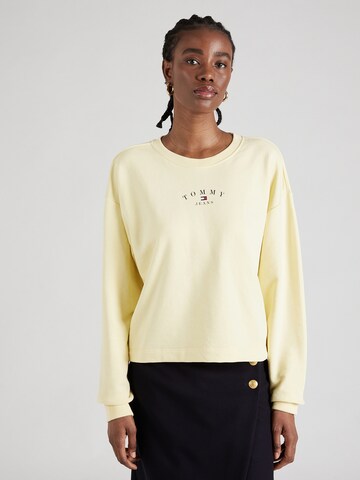 Tommy Jeans Sweatshirt 'Essential' in Gelb: Vorderseite