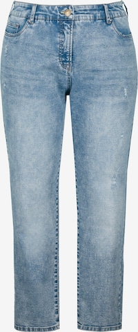 Ulla Popken Loosefit Jeans in Blauw: voorkant