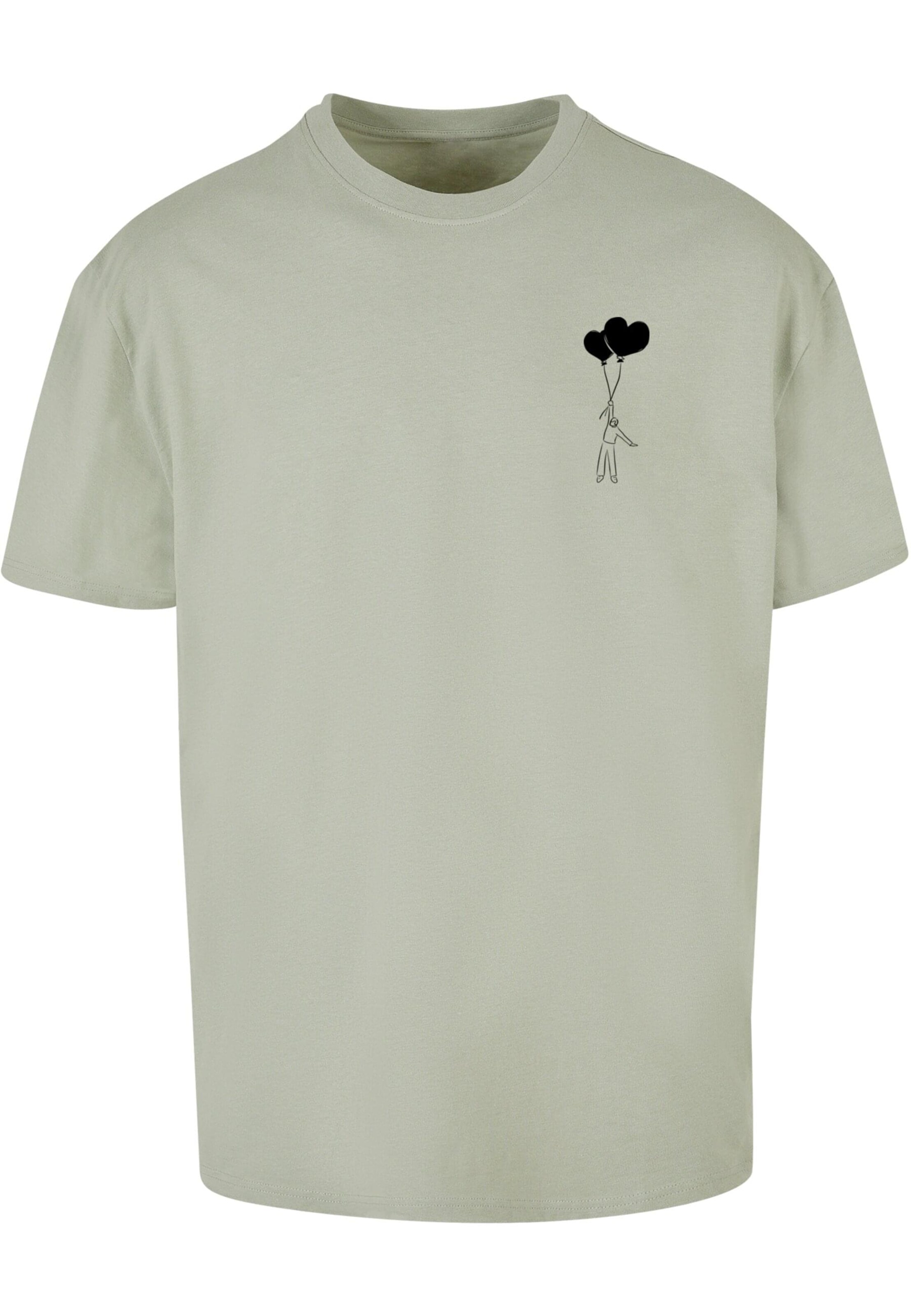 Merchcode Tričko 'Love In The Air' - Zelená: predná strana
