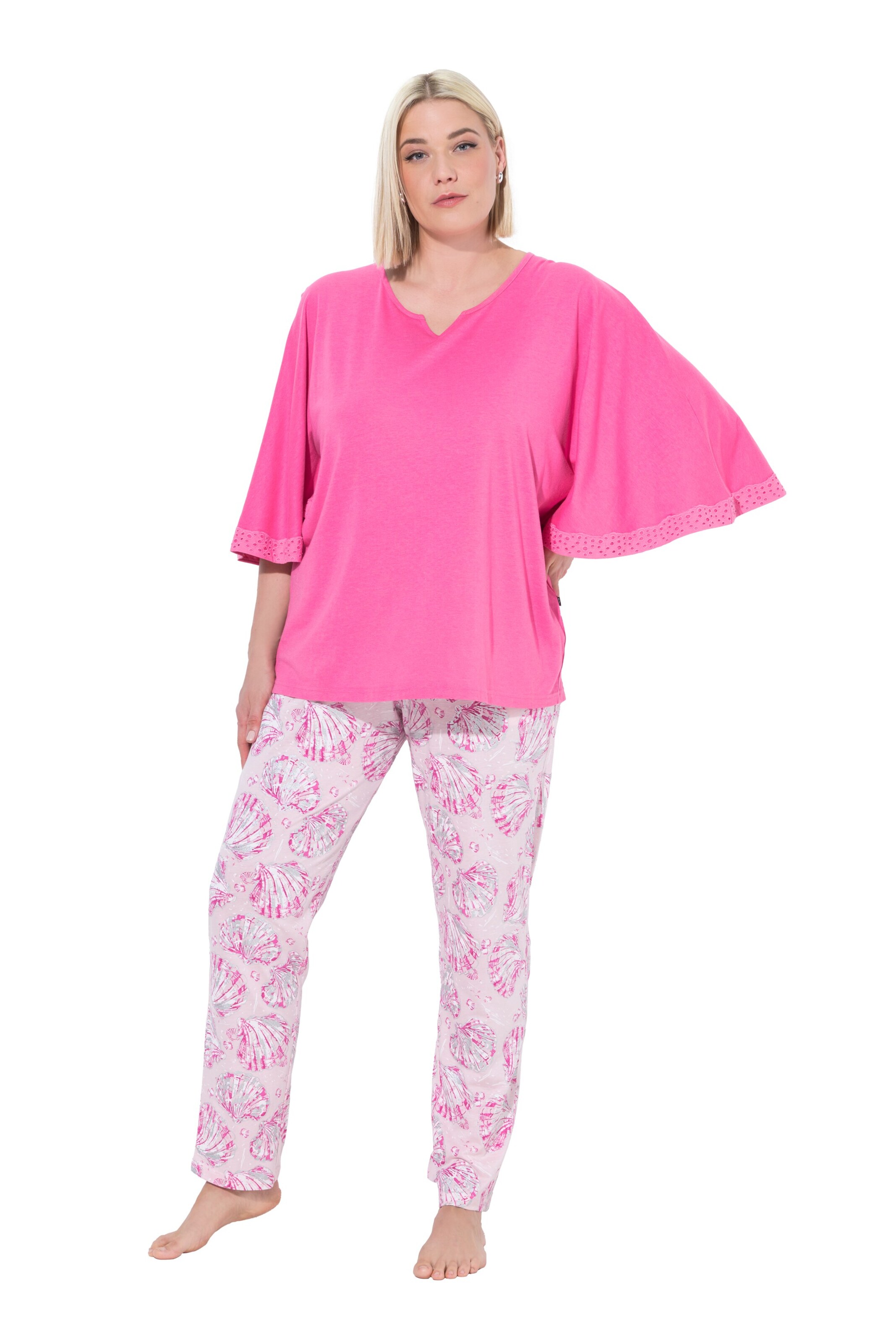Ulla Popken Pyjama in Pink: Vorderseite