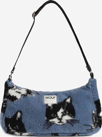Wouf Shoulder Bag 'Teddy' in Blue: front