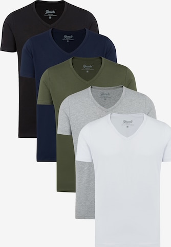 yazubi Shirt 'Mythic V' in Blue: front