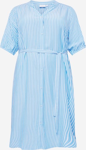 ONLY Carmakoma Sukienka koszulowa 'CARPENNA' w kolorze niebieski: przód