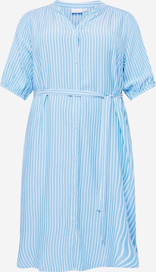 ONLY Carmakoma Платье-рубашка 'CARPENNA' в Небесно-голубой / Белый, Обзор товара