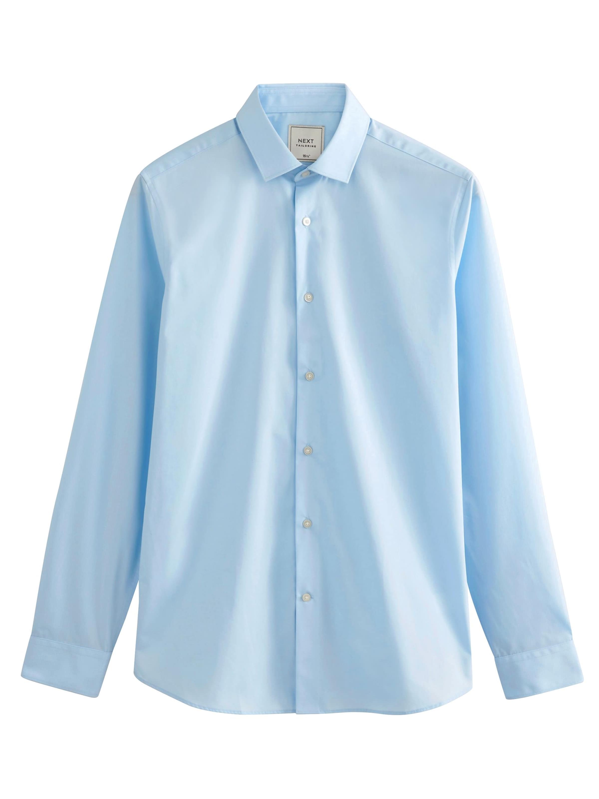Next Slim fit Πουκάμισο για το γραφείο σε μπλε: μπροστά