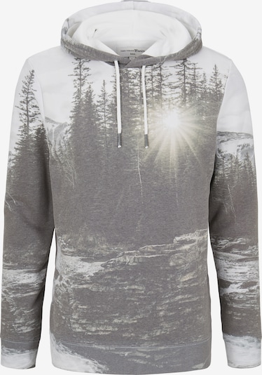 TOM TAILOR DENIM Sweatshirt in de kleur Grijs / Wit, Productweergave