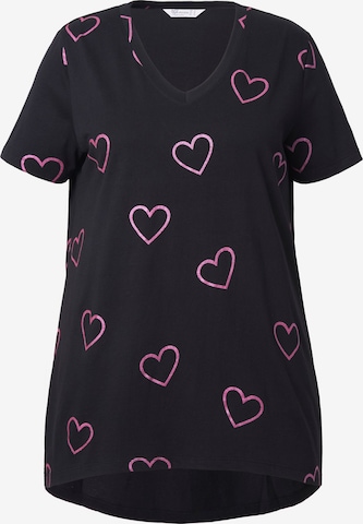 T-shirt MIAMODA en noir : devant