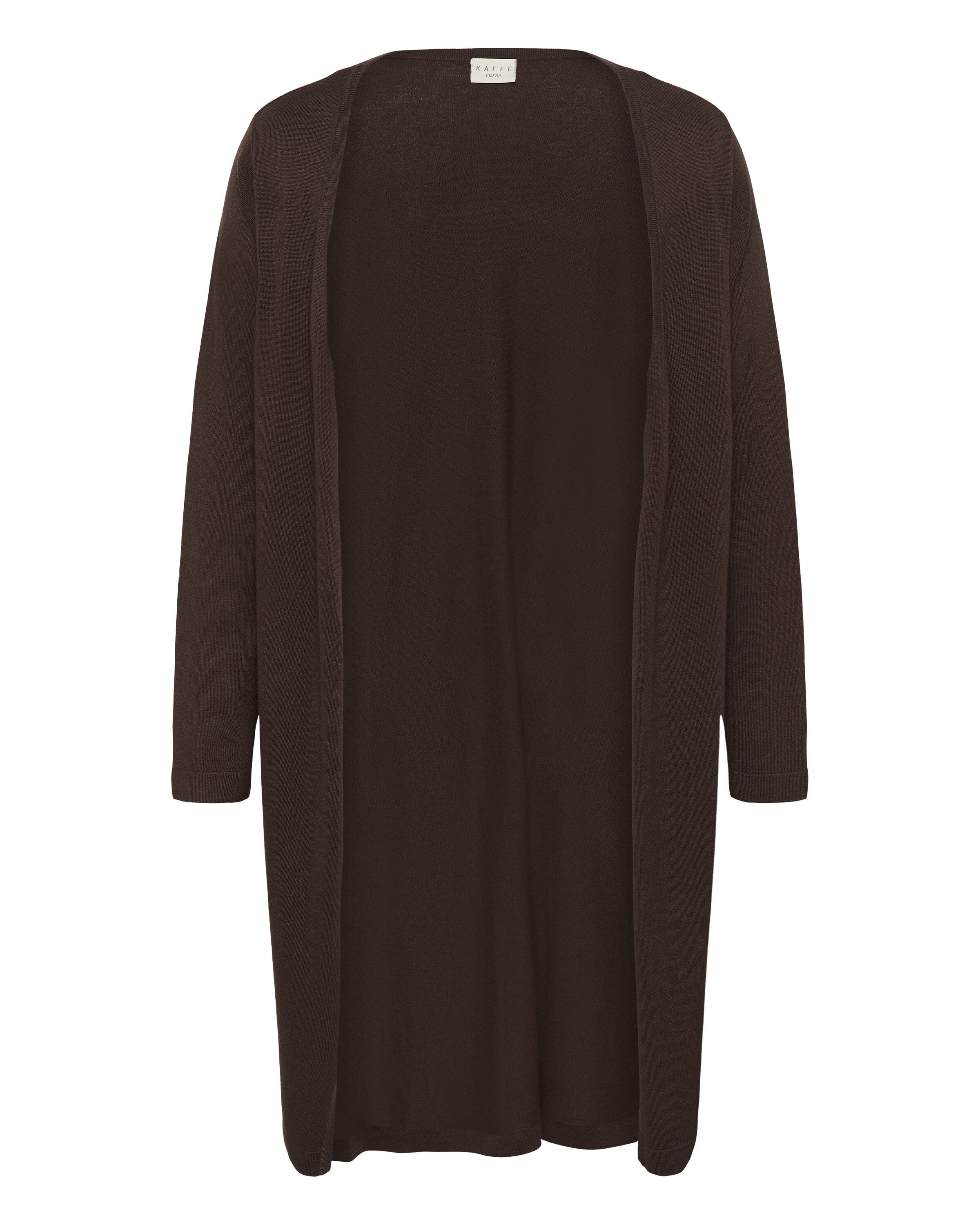 KAFFE CURVE Strickjacke 'KCFarsia' in Braun: Vorderseite