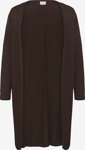 KAFFE CURVE Knit Cardigan 'KCFarsia' in Brown: front