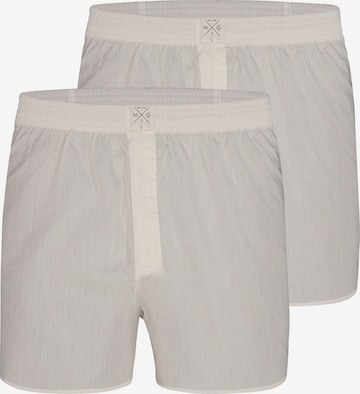 MG-1 Web-Boxershorts ' 2-Pack Single Colour White ' in Beige: predná strana