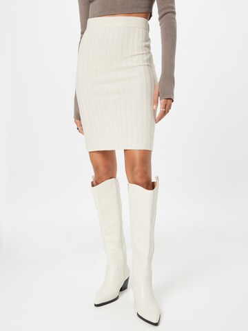 PIECES Skirt 'PCCava' in Beige: front