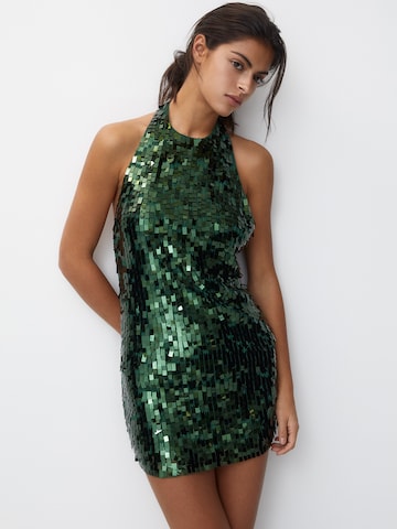 Pull&Bear Cocktail Dress in Green: front