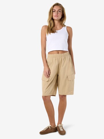 Noisy may Loosefit Cargobroek 'NMKirby' in Wit