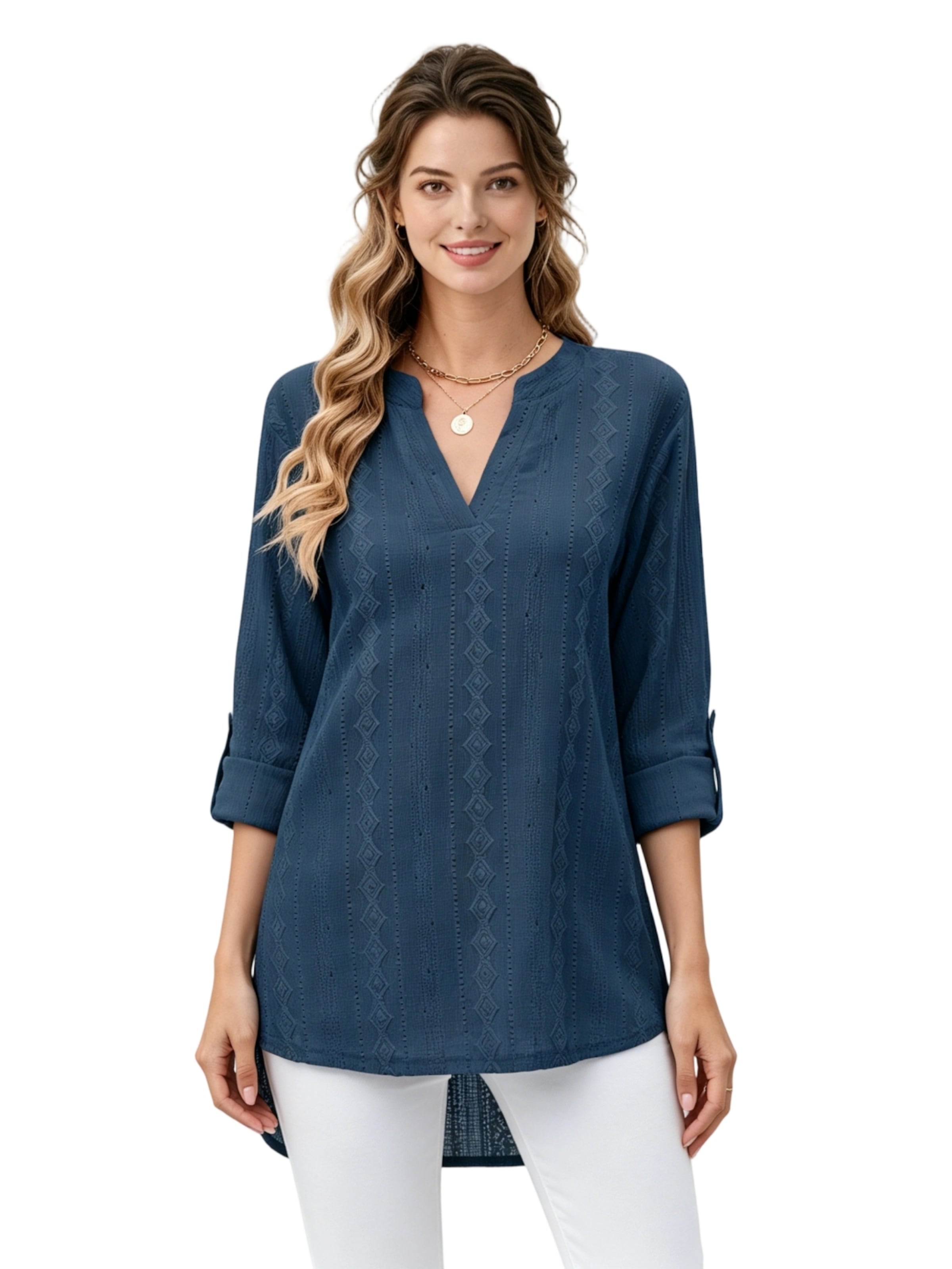 Yesfashion Bluse‌‌‌‌‌‌‌‌‌ in Blau: Vorderseite