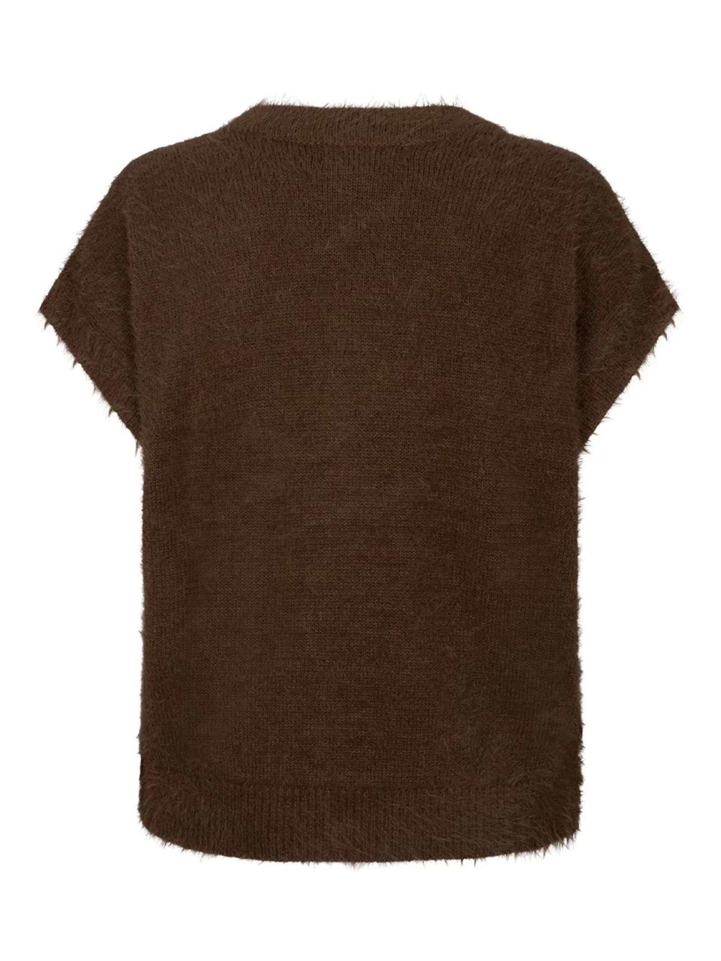 Red Button Gebreid vest 'RB sleeveless fuzzy praline' in Bruin