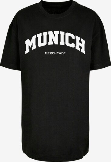 Merchcode T-shirt oversize 'Munich Wording' en noir / blanc, Vue avec produit
