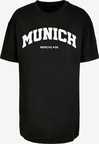 Maglia extra large 'Munich Wording' di Merchcode in nero: frontale