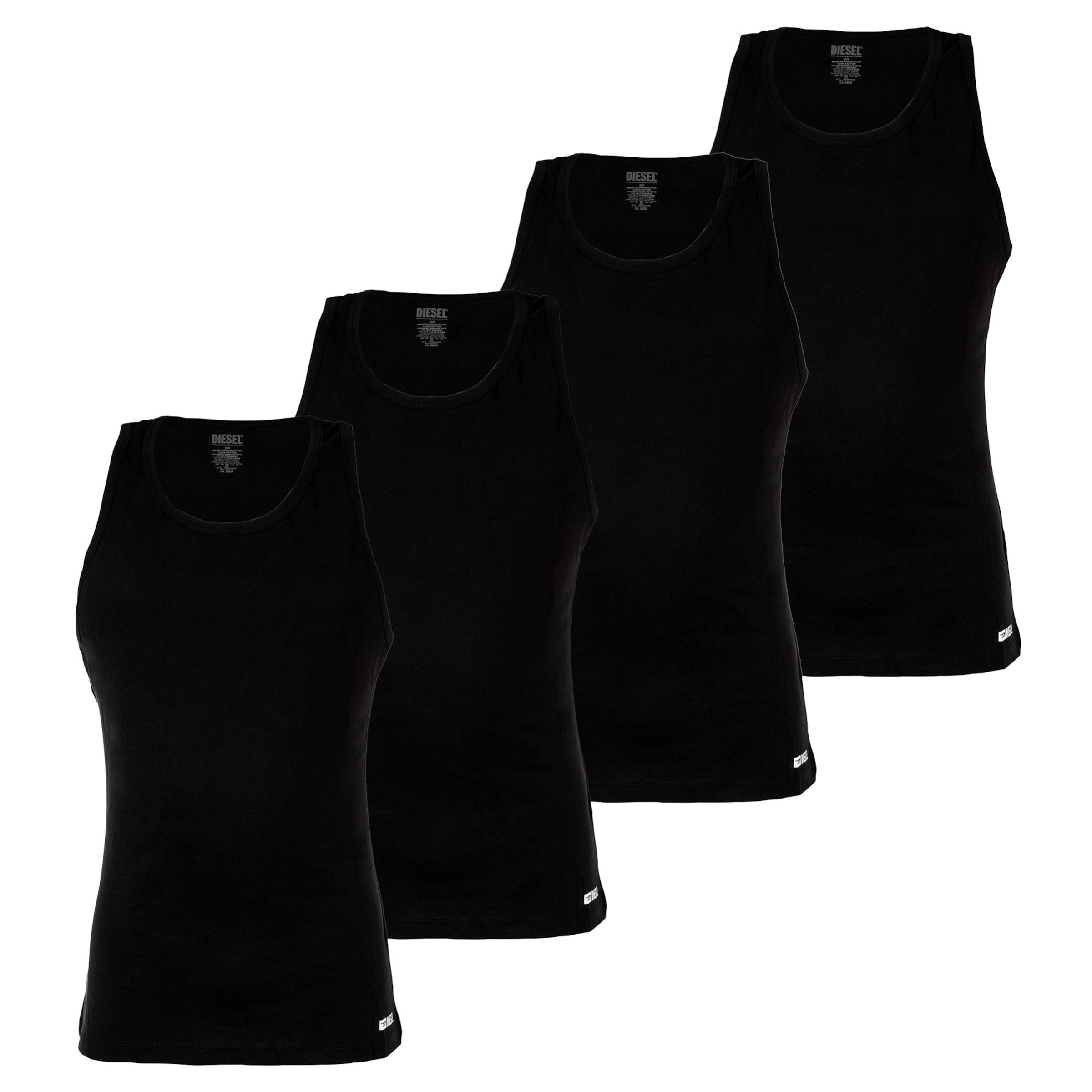 DIESEL - Camiseta térmica en negro: frente