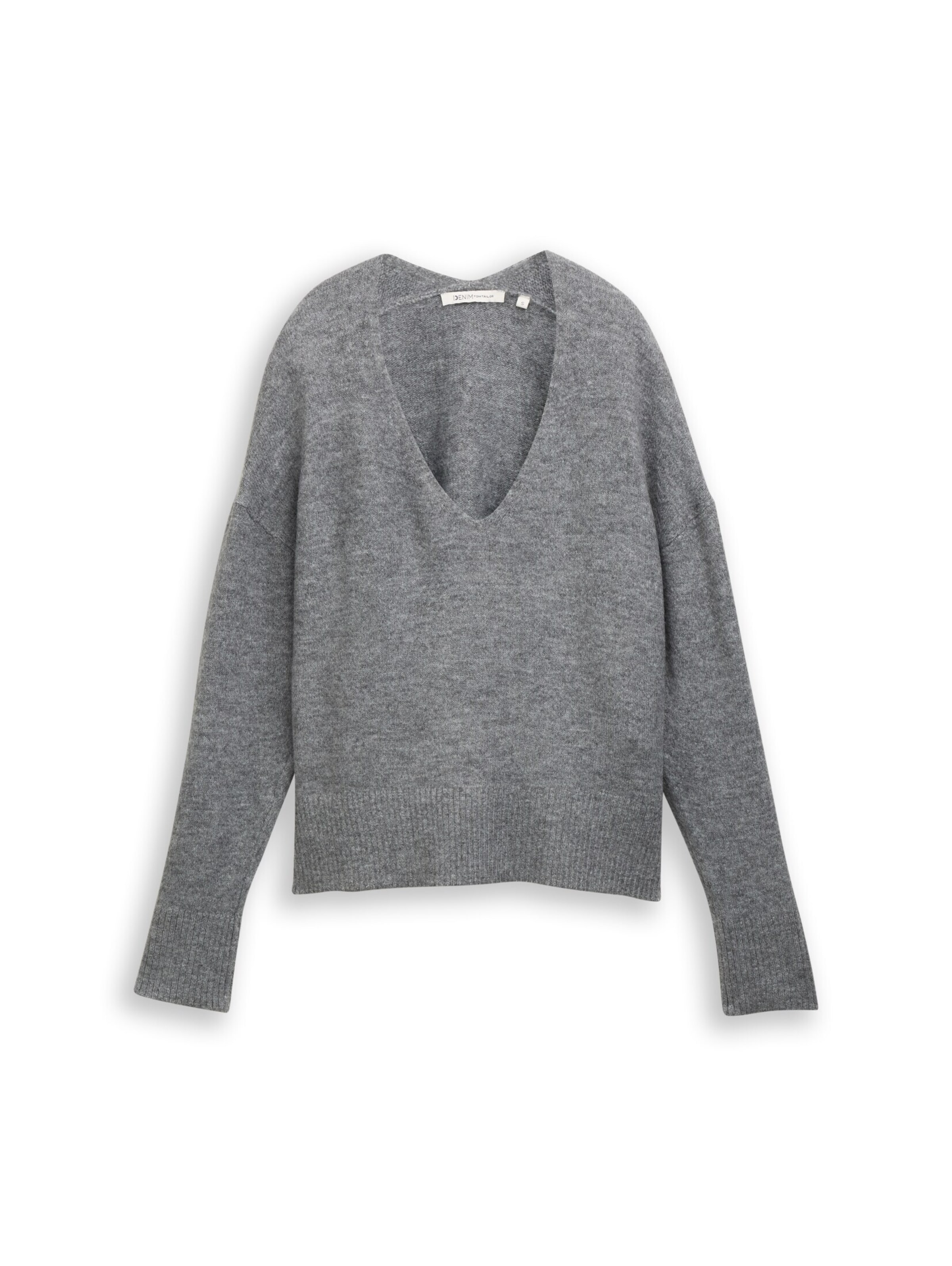 TOM TAILOR DENIM Pullover in grau / graumeliert, Produktansicht