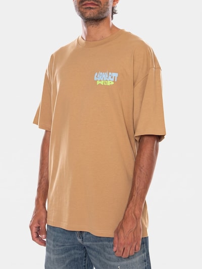 Carhartt WIP T-Shirt 'S/S LUGGAGE LABEL T-SHIRT DUSTY H BROWN' en S en marron, Vue avec produit