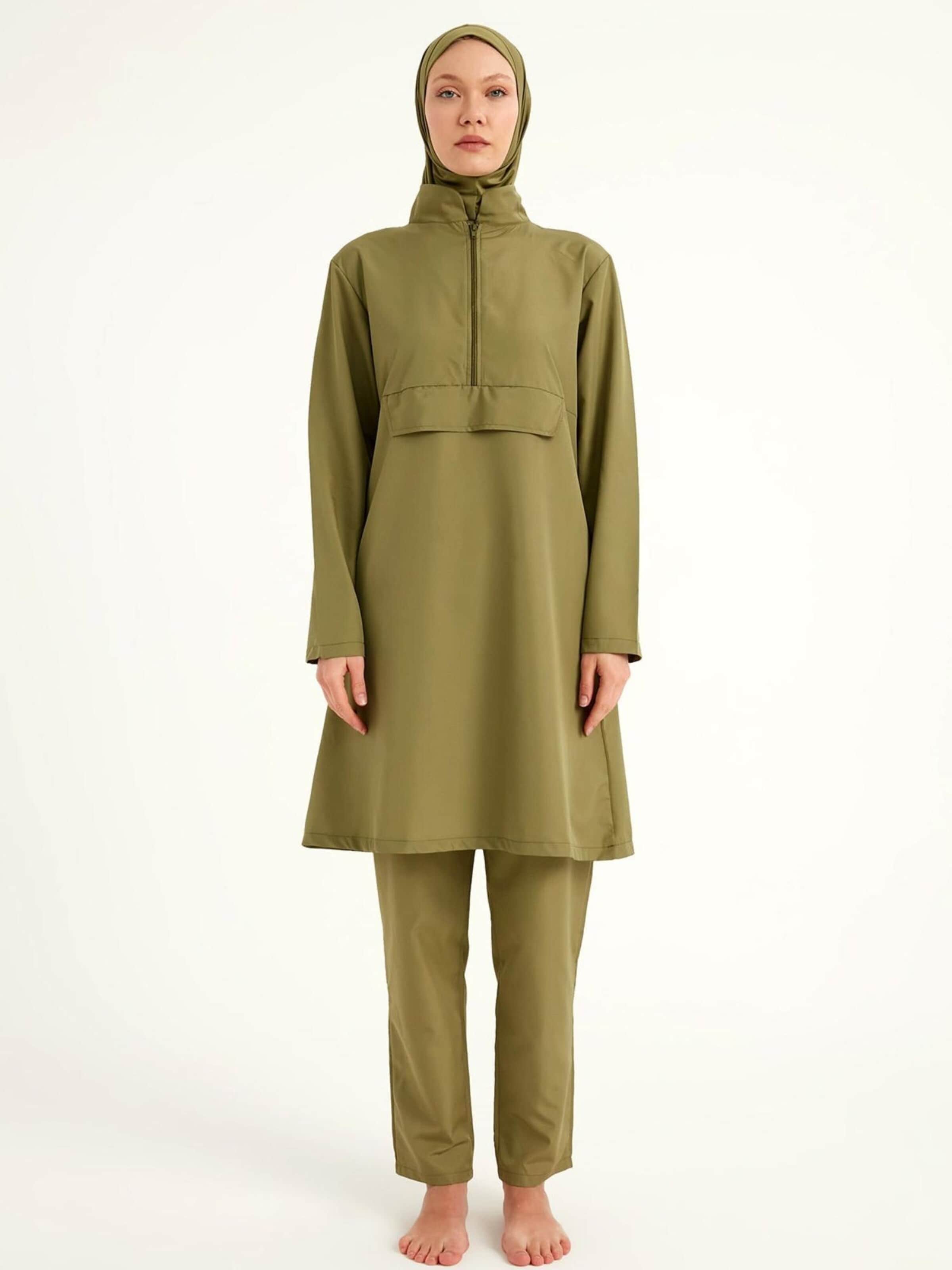 Andalus by Marina High neck Badpakjurk 'Andalus by Marina A2503-5' in Groen: voorkant