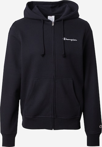 Champion Authentic Athletic Apparel Кофта на молнии в Черный: спереди