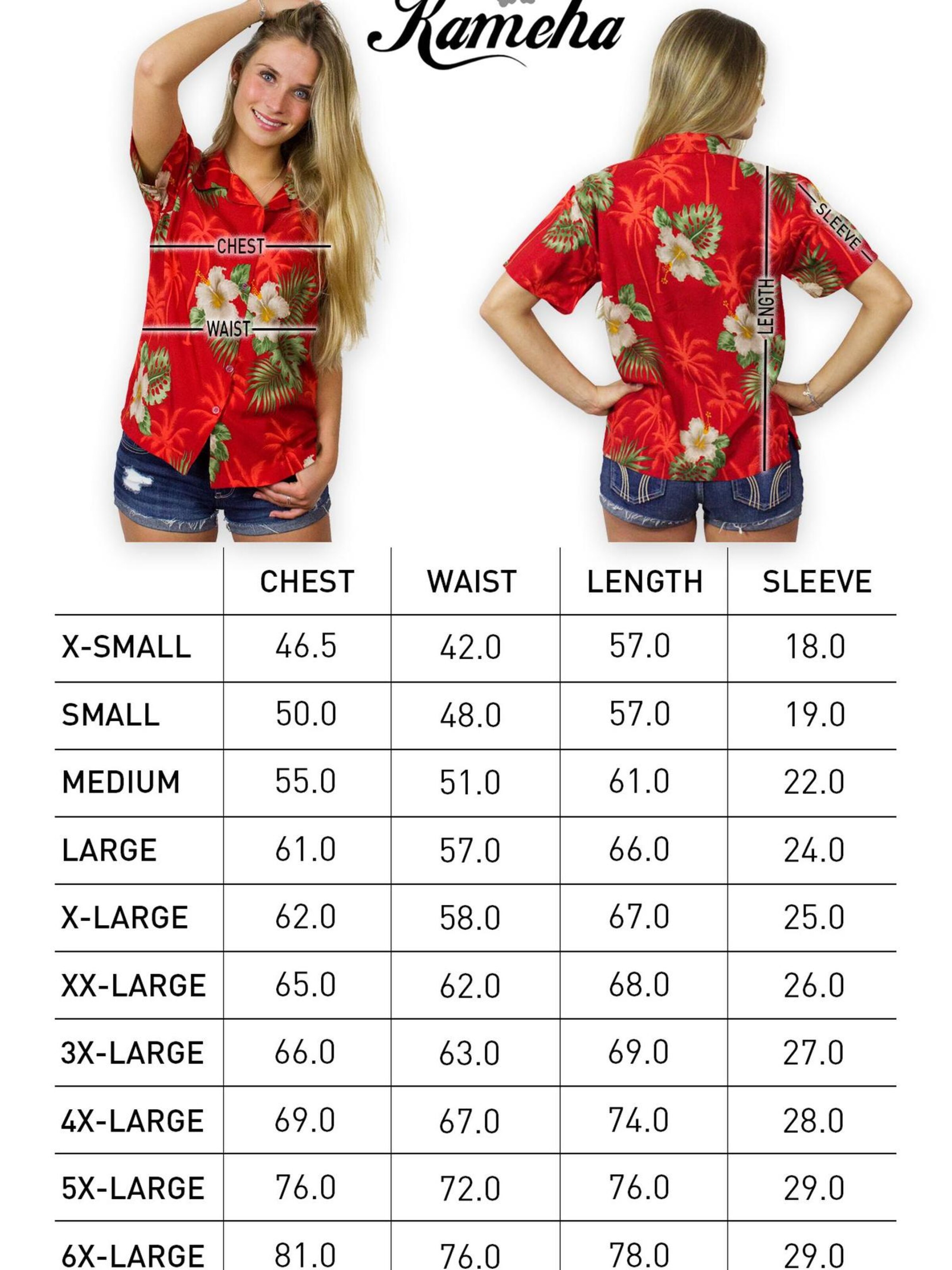 King Kameha Blouse 'Small Flower' in Red