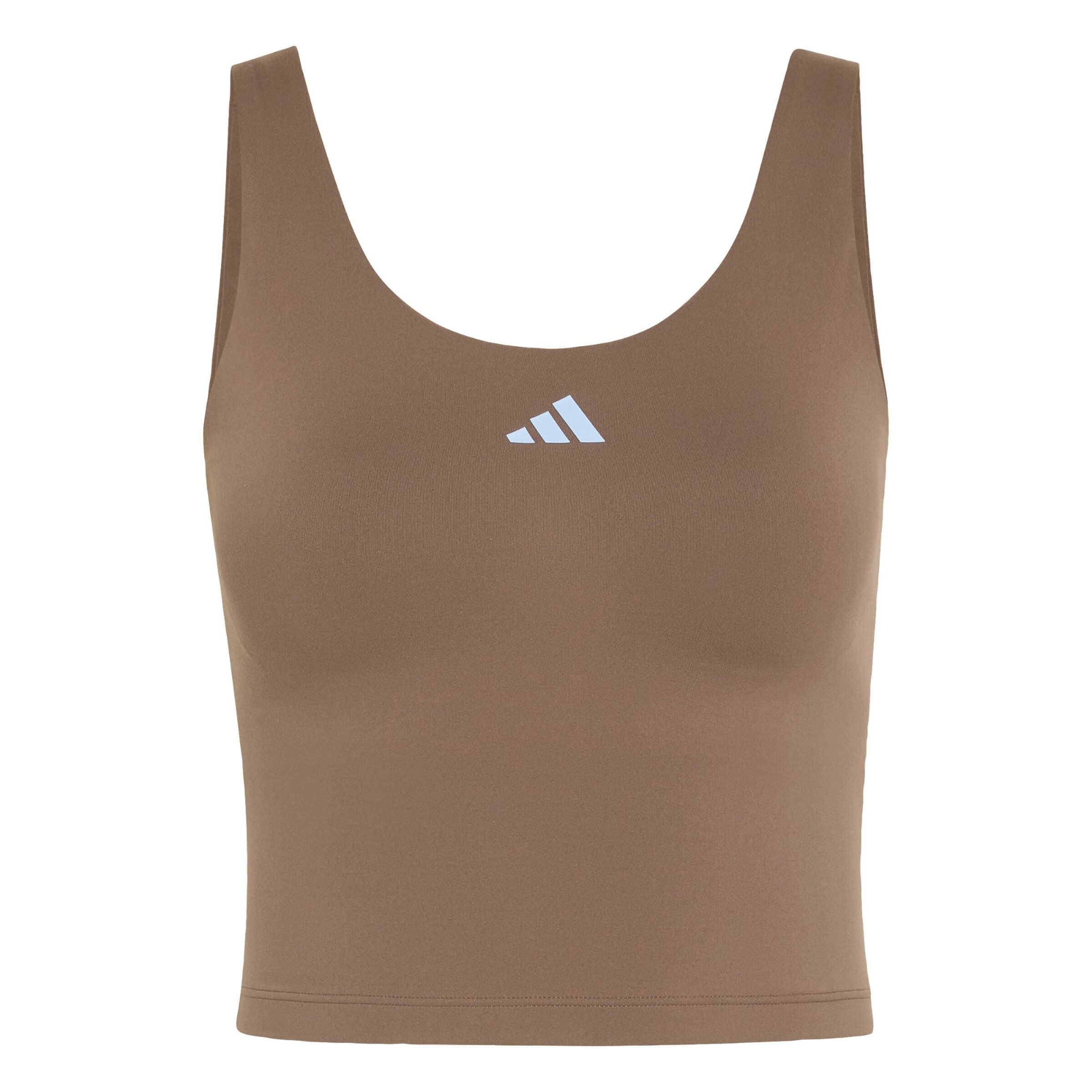 ADIDAS PERFORMANCE Спортен топ 'Studio All Me' в кафяво: отпред