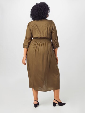 Guido Maria Kretschmer Curvy Shirt Dress 'Mara' in Brown