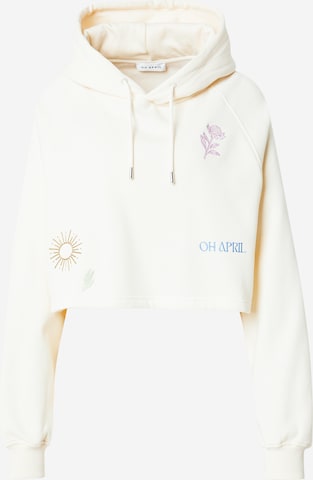 OH APRIL Collegepaita 'Scribble' värissä beige: etupuoli