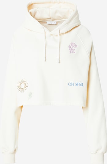 Bluză de molton 'Scribble' OH APRIL pe bej deschis / albastru deschis / maro / lila, Vizualizare produs