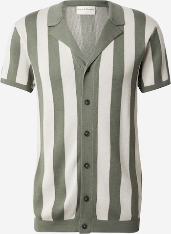 Bruun & Stengade Regular Fit Paita 'Romeo' värissä vihreä: etupuoli