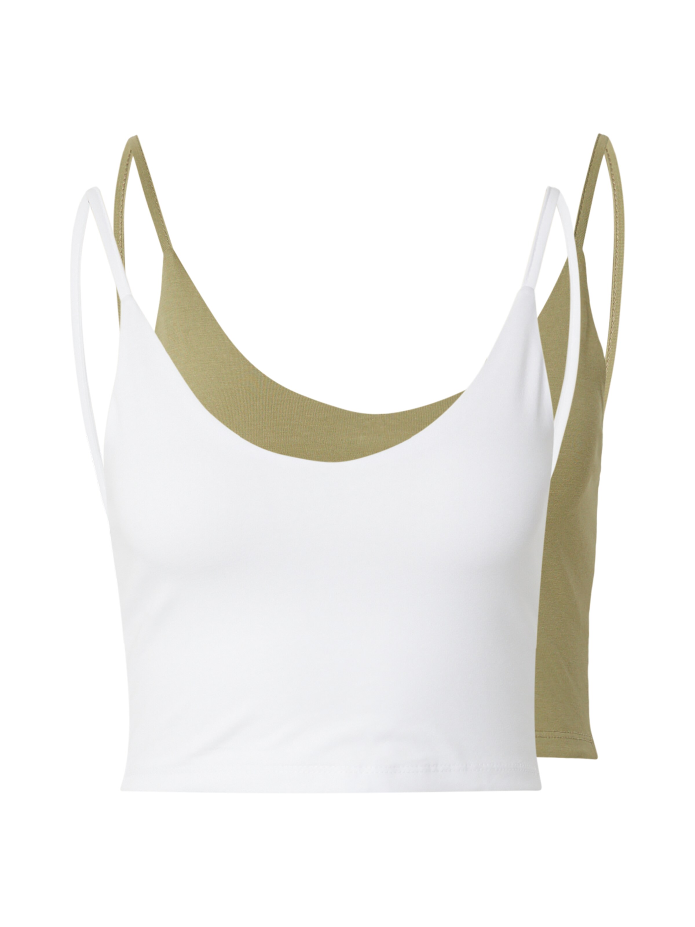 studioselect Top 'Caren' in oliv / weiß, Produktansicht