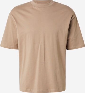 Tricou 'SLHCOLMAN' de la SELECTED pe bej: față