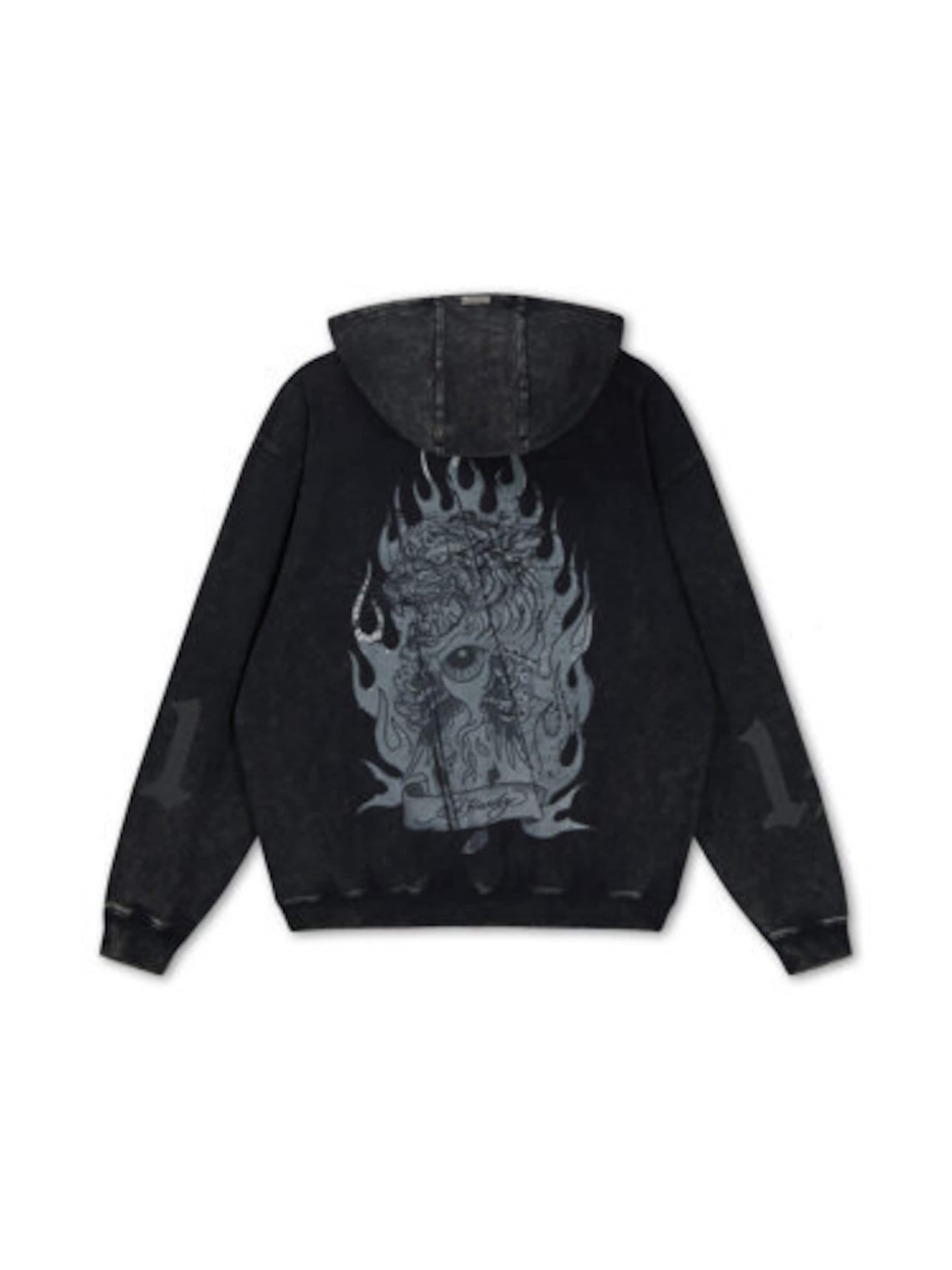 Sweat-shirt 'Flaming Tiger' Ed Hardy en noir