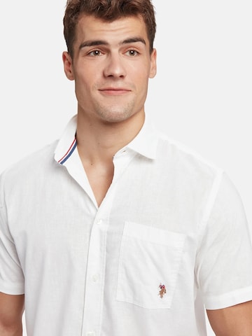 U.S. POLO ASSN. Regular fit Overhemd 'Flori' in Wit