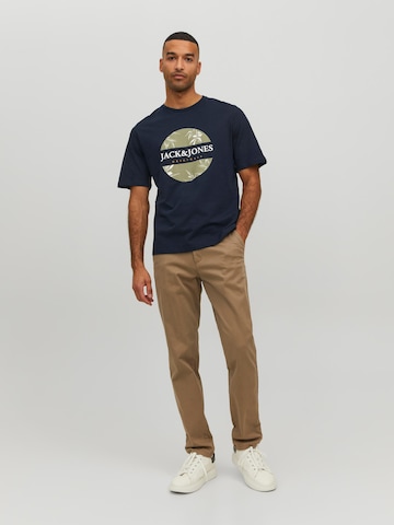 JACK & JONES T-Shirt 'Crayon Branding' in Blau