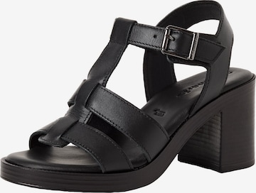 Sandales Tamaris en noir : devant