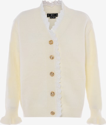 faina Knit cardigan in White: front