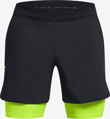 UNDER ARMOUR Regular Workout Pants 'Peak' in Black: front