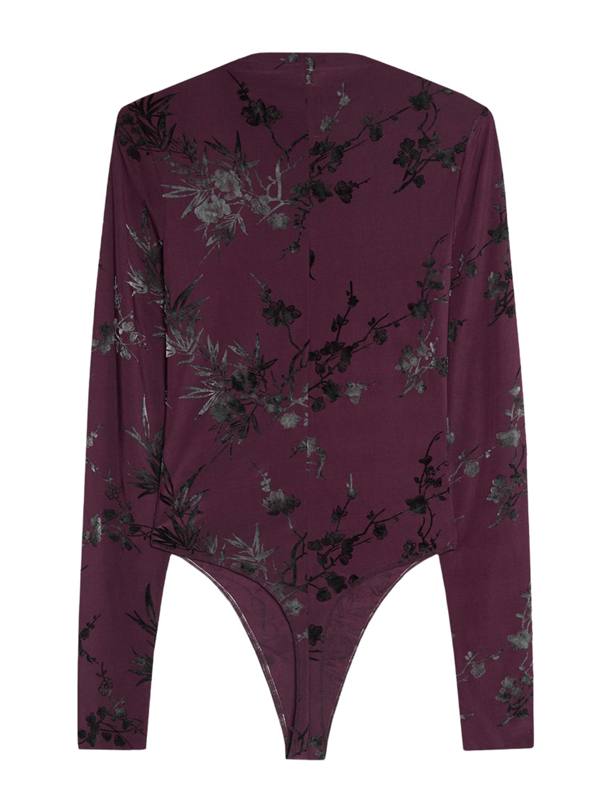Bershka Shirt bodysuit in Purple: front