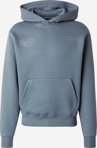 Felpa di ALPHA INDUSTRIES in blu: frontale