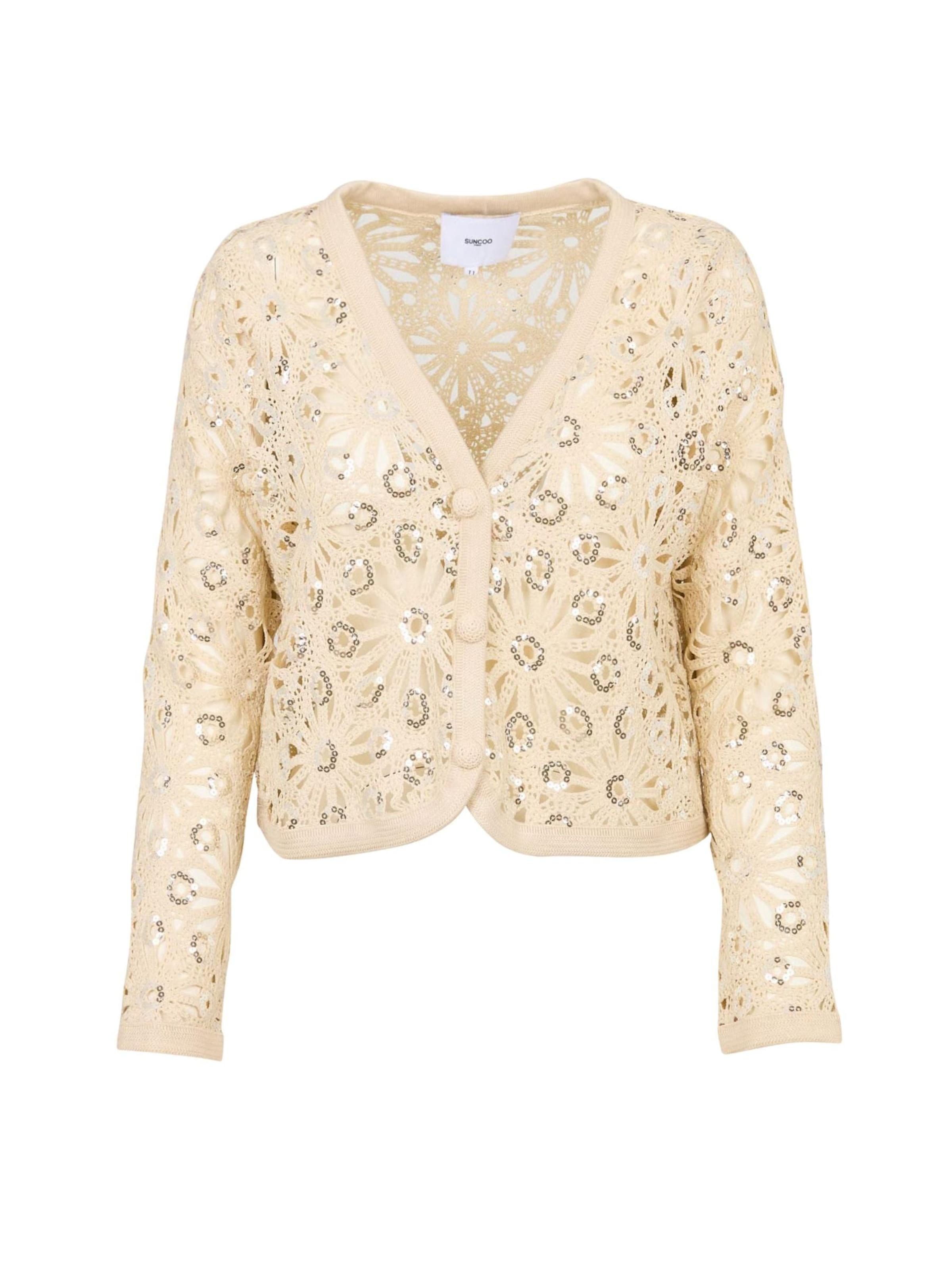 Suncoo Gebreid vest 'Dario' in Beige: voorkant