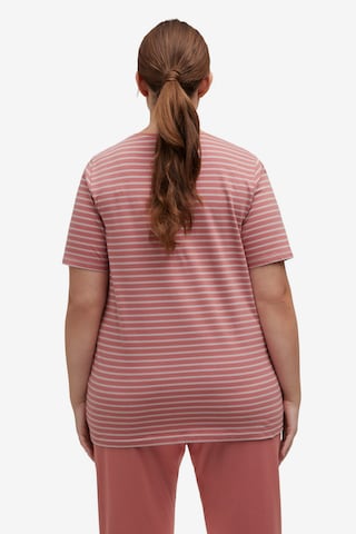 Ulla Popken Pyjama Shirt  (GOTS) in Rot
